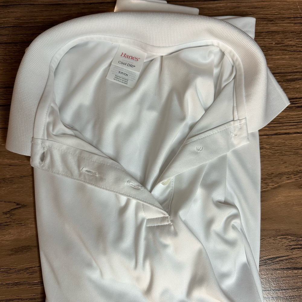 White polo. Women’s polo. School polo. Polo shirt.